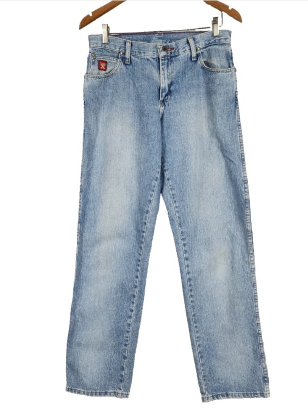Wrangler Twenty X Womens Denim Jeans 7/8 x 34 Blue Light Wash Mid Rise Western